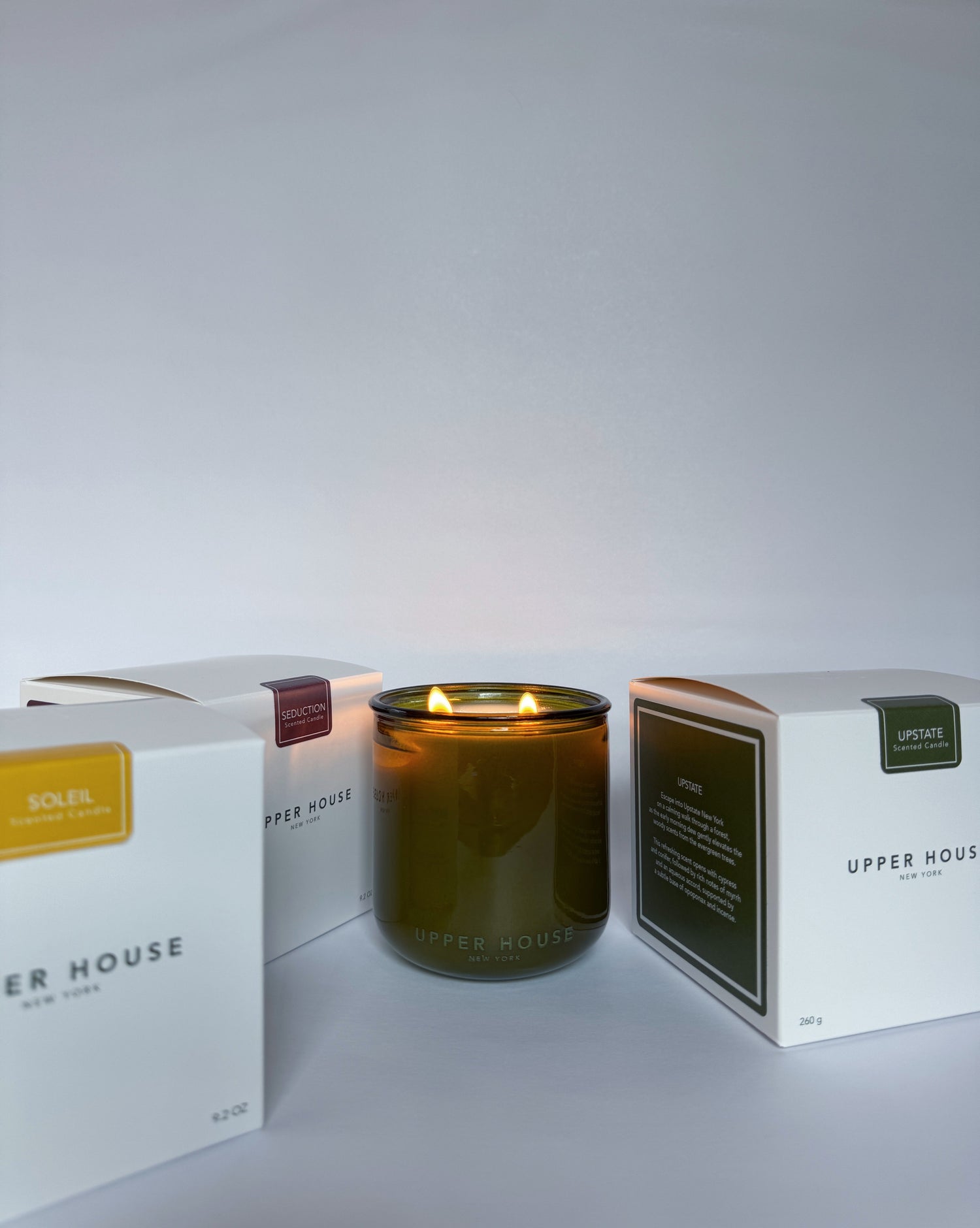 UPPER HOUSE: Upstate New York Scented Candles - hand-poured in the Catskills, refine eco-friendly candles available in very exclusive quantities.